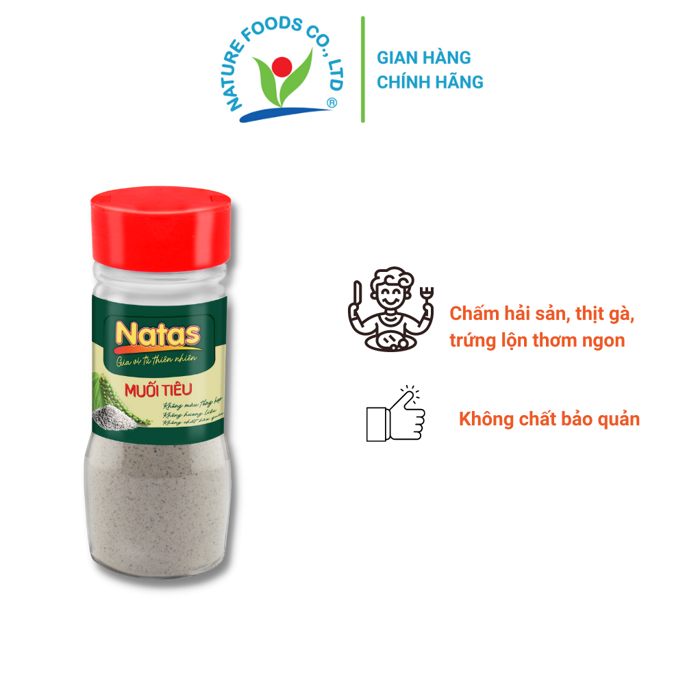 MUỐI TIÊU NATAS gia vị đa năng (hũ 100g)