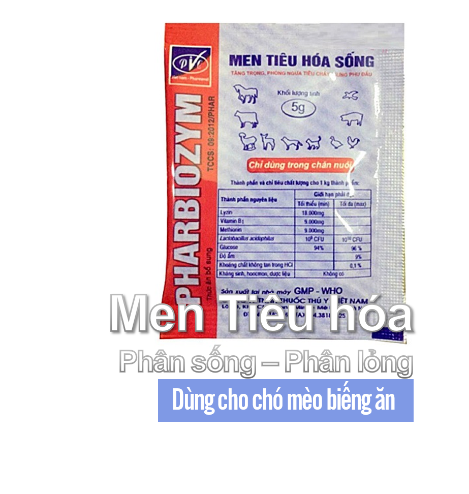 Doremiu - Men tiêu hóa sống cho chó mèo 5gr