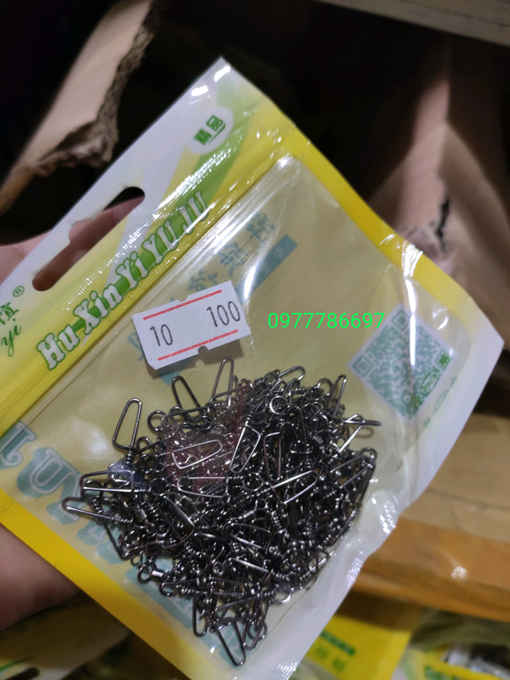 khóa link móc mồi thép đen