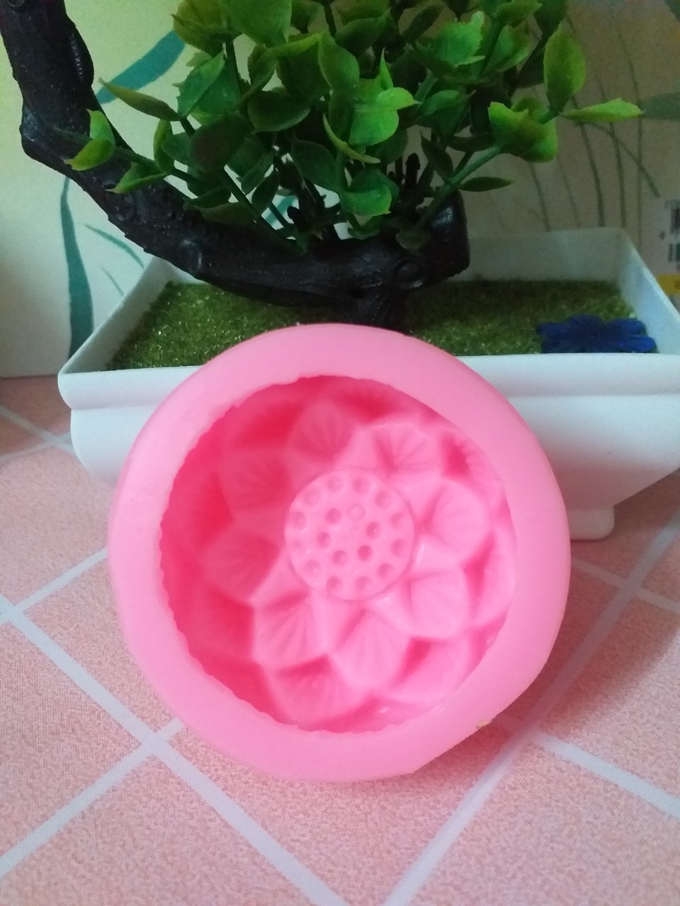 Khuôn silicon 4d hoa sen đài hoa