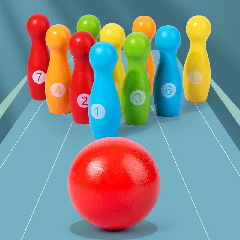 Trò chơi Bowling bằng gỗ cho trẻ em