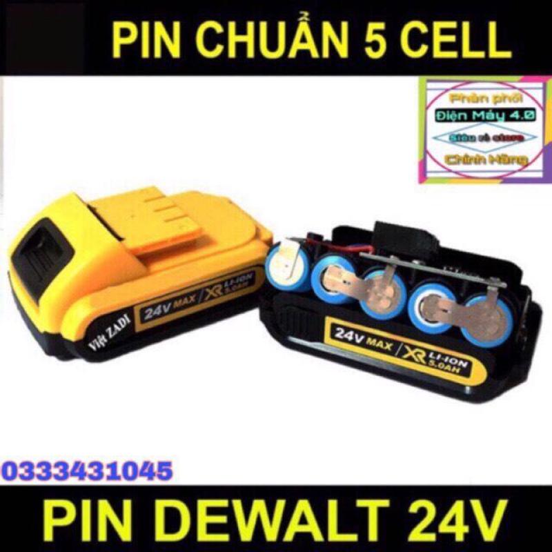 Pin máy khoan dewalt 24v chuẩn 5 cell