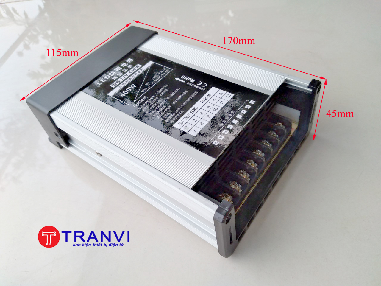 Nguồn Led Chống Nước 12v-33a-400w