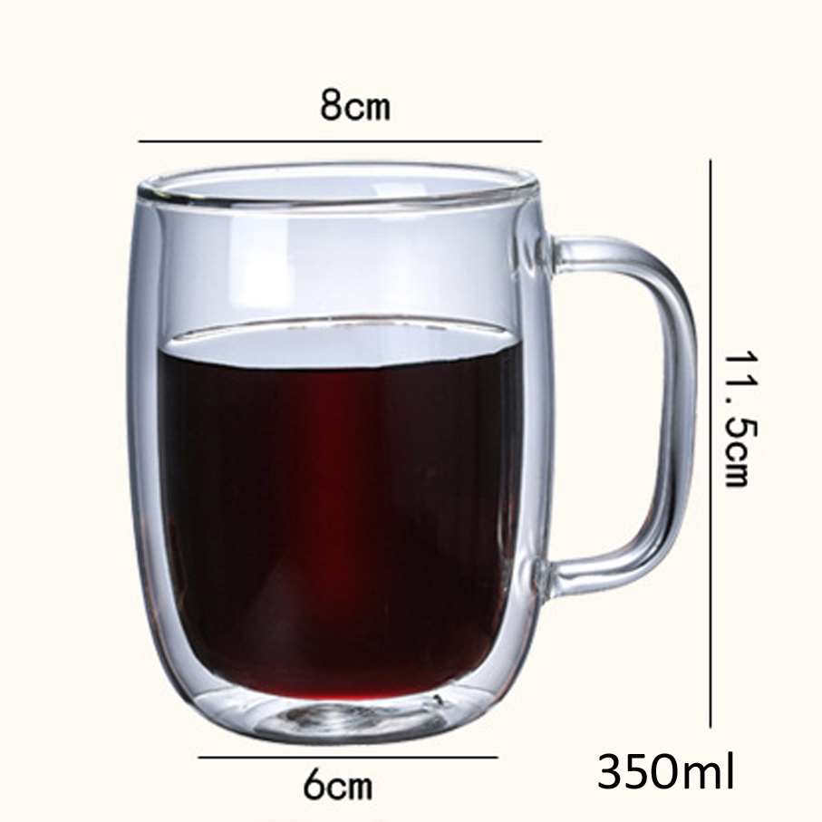 Ly thủy tinh 2 lớp cao cấp dung tích 350ml, 500ml