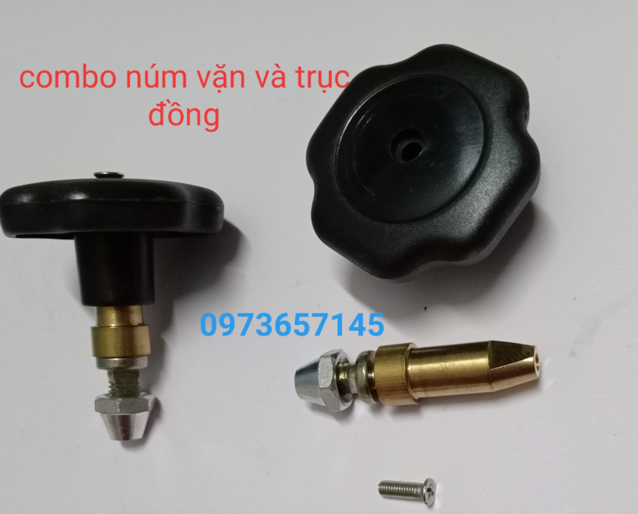Combo núm vặn và trục đồng nồi áp suất ( tặng kèm ốc bắt)