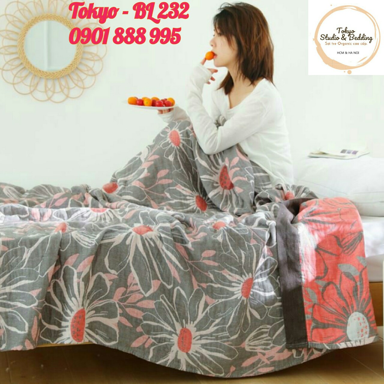 B18_Chăn Thu Xô Organic Cotton Dòng Cao Cấp