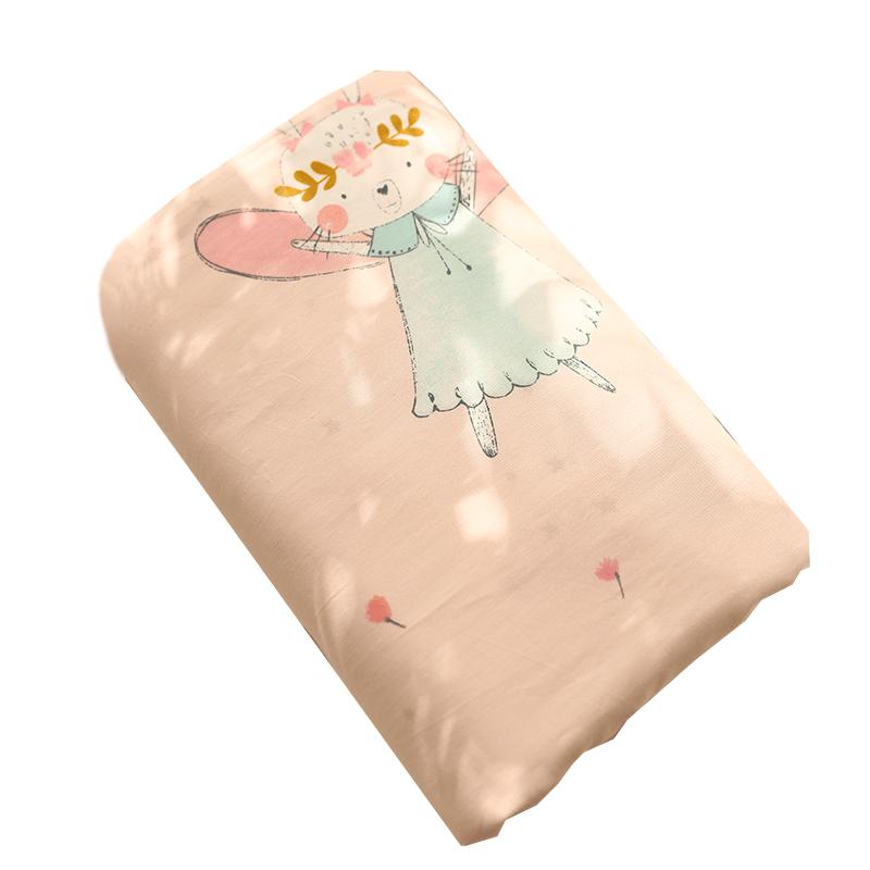 Xiaomi Màn Thầu Hồng ELF Thỏ Con Vẽ Tay Đám Mây Sao Hoạt Hình Đơn Chiếc 100% Cotton Ga Trải Giường Ga Bọc Đệm Hai Màu
