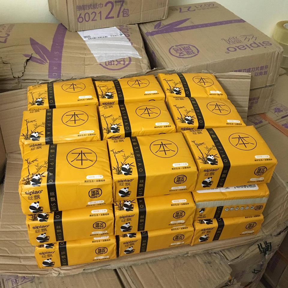 Combo 10 gói Giấy Ăn Gấu Trúc Sipiao