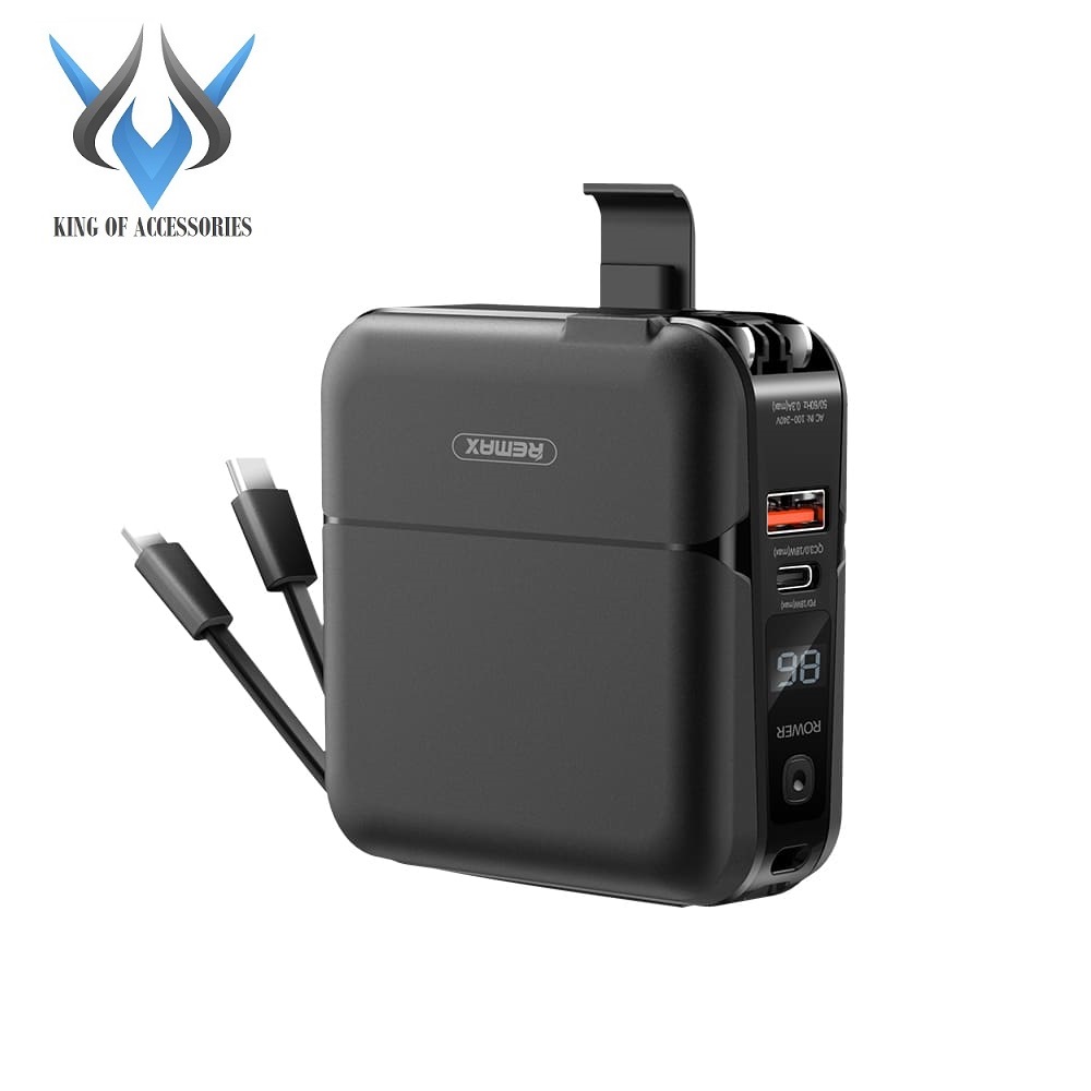 Pin sạc dự phòng cho iphone 15 Remax RPP-20 15000mAh kèm 2 cáp Output QC3.0 và PD18W - kiêm bộ sạc tường (màu ngẫu nhiên)