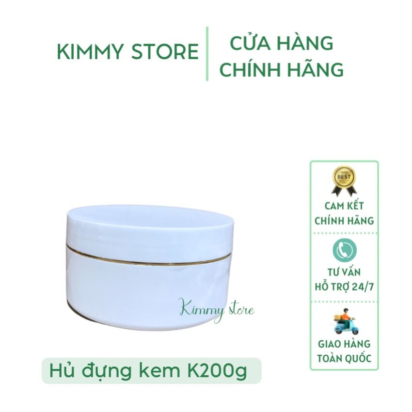 [HCM]Lẻ hủ đựng kem 200g màu trắng đục