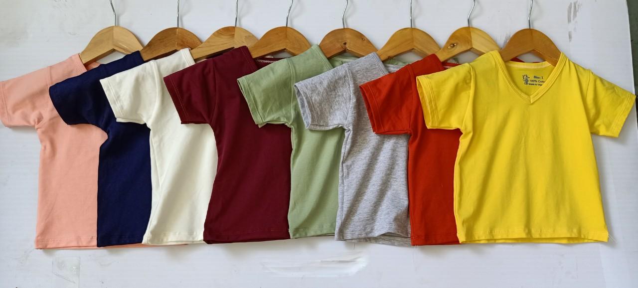 SET 5 ÁO THUN CỔ TIM CHO BÉ GÁI