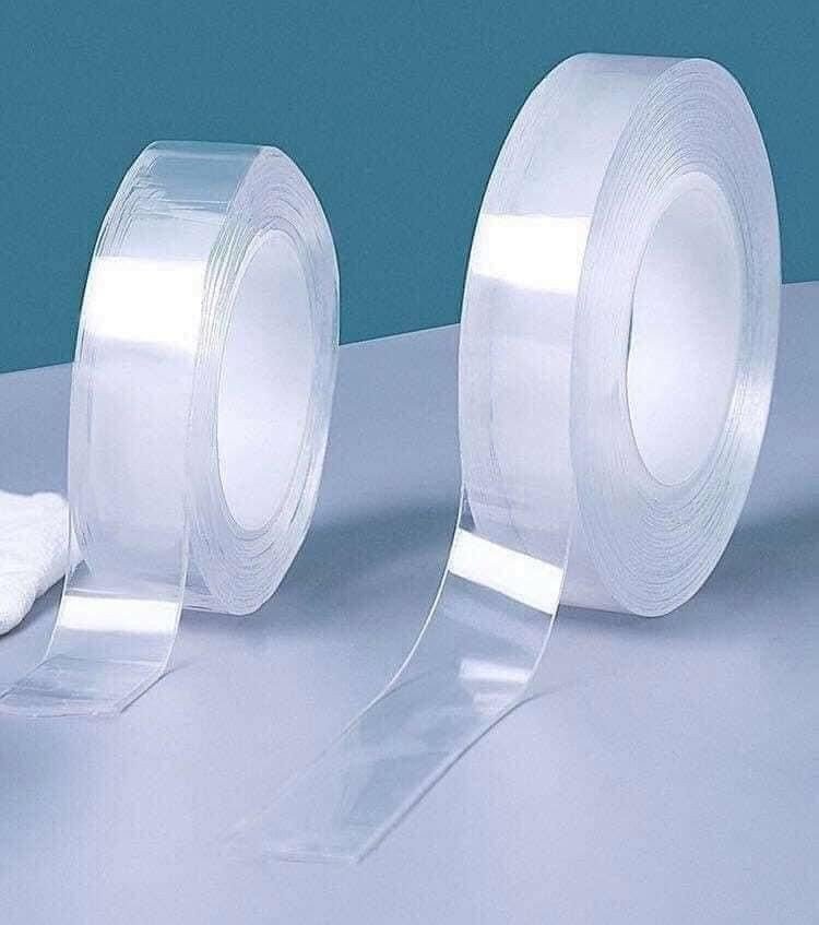 Băng keo 2 mặt siêu dính - ngắn 3m, băng dính 2 mặt siêu dính, băng keo trong suốt nano dieulinhshop