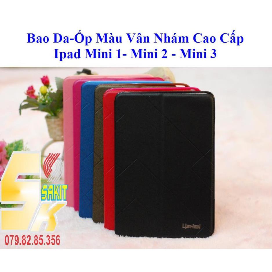 Bao Da-Ốp Màu Vân Nhám Cao Cấp Ipad Mini 1- Mini 2 - Mini 3.