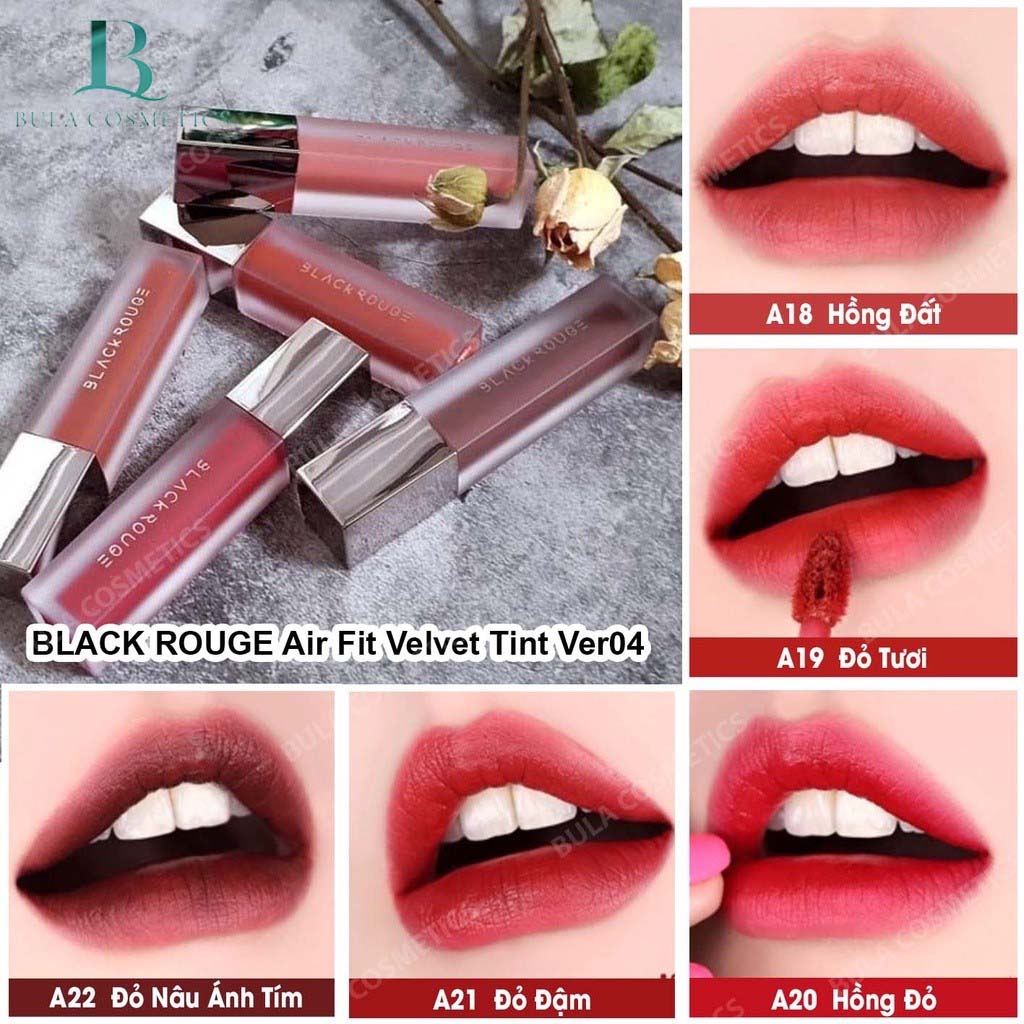 Son Kem Lì Black Rouge Air Fit Velvet Tint, Son Kem Lì Hàn Quốc Lên Màu Chuẩn