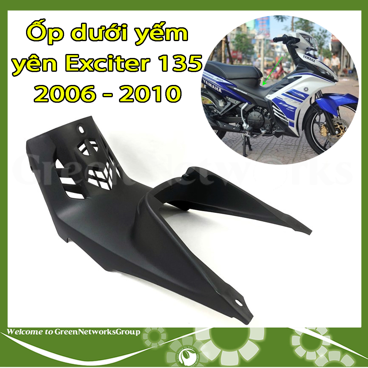 [HCM]Ốp dưới yếm yên xe Exciter 135 2006 - 2010 Greennetworks