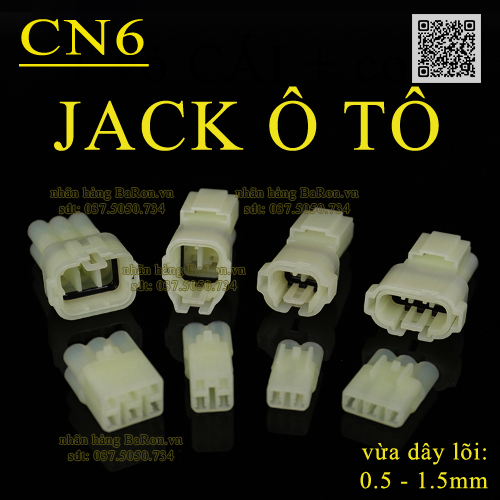 Jack cảm biến va chạm xe, jack đèn trần 2/3/4/6pin