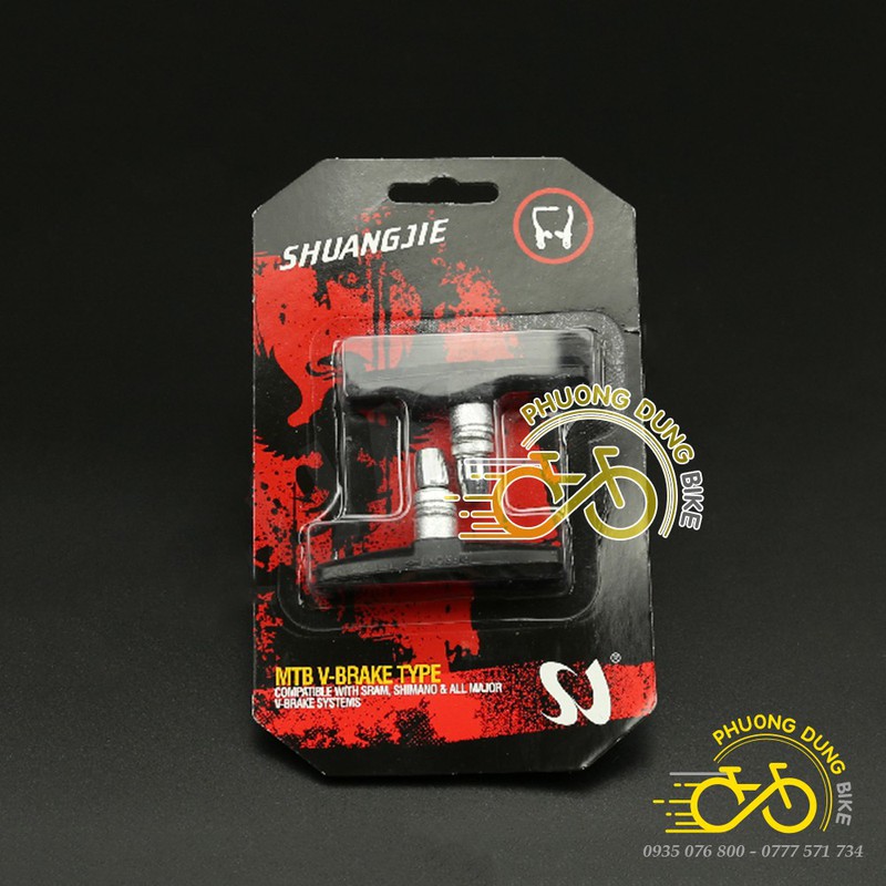 Cặp gôm phanh xe đạp mtb shuangjie - 2 gôm phanh