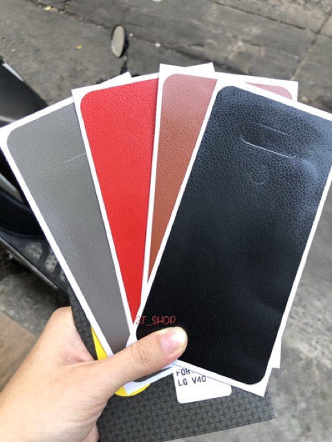 MIẾNG DÁN DECAL GIẢ DA MẶT LƯNG LG V40 CAO CẤP