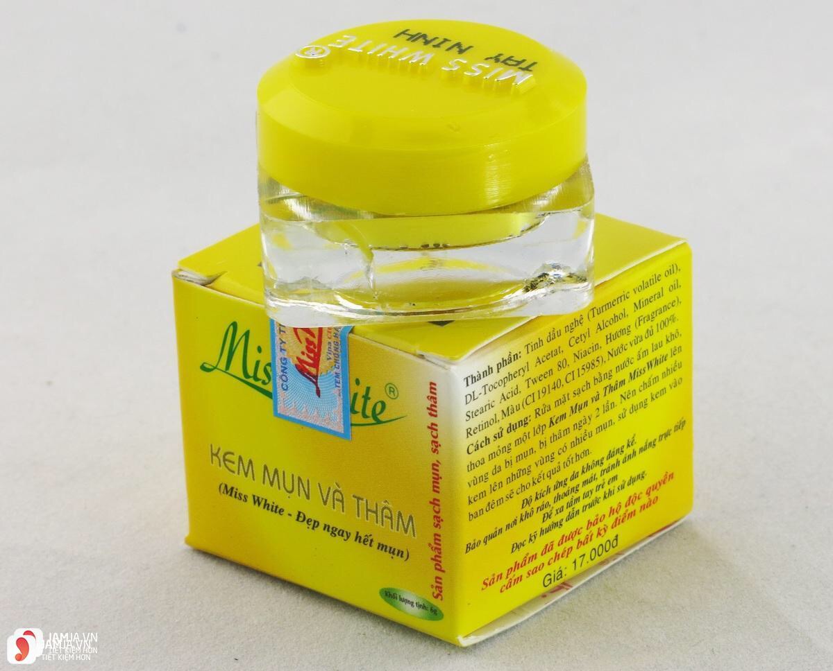 [HCM]KEM MISS WHITE NGHỆ HẾT MỤN VÀ THÂM 6g