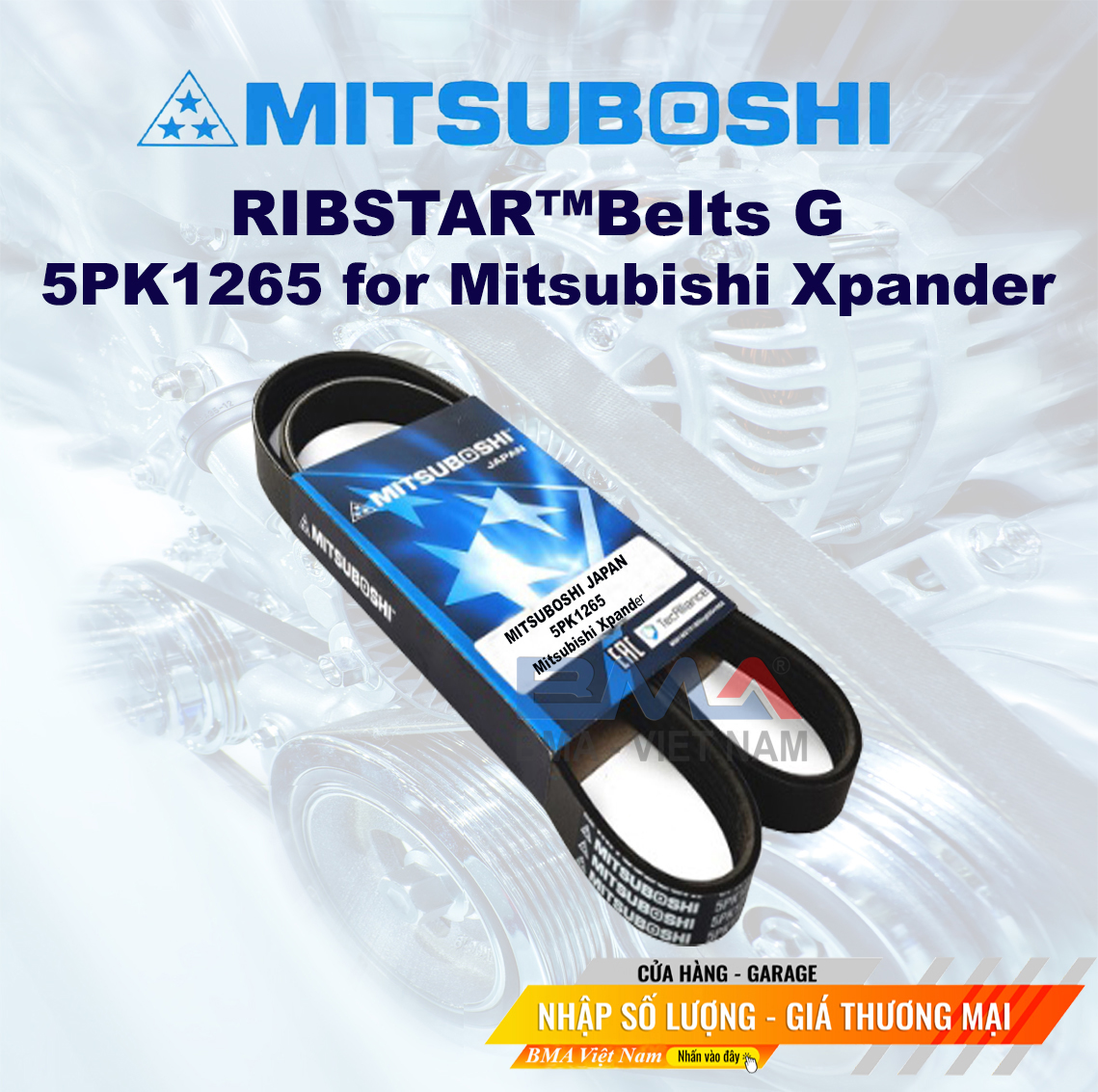 Mitsuboshi Belt 5PK1265 for Mitsubishi Xpander