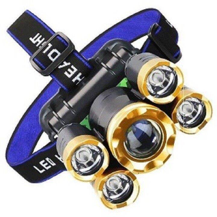 [HCM]Đèn pin đội đầu 5 bóng siêu sáng