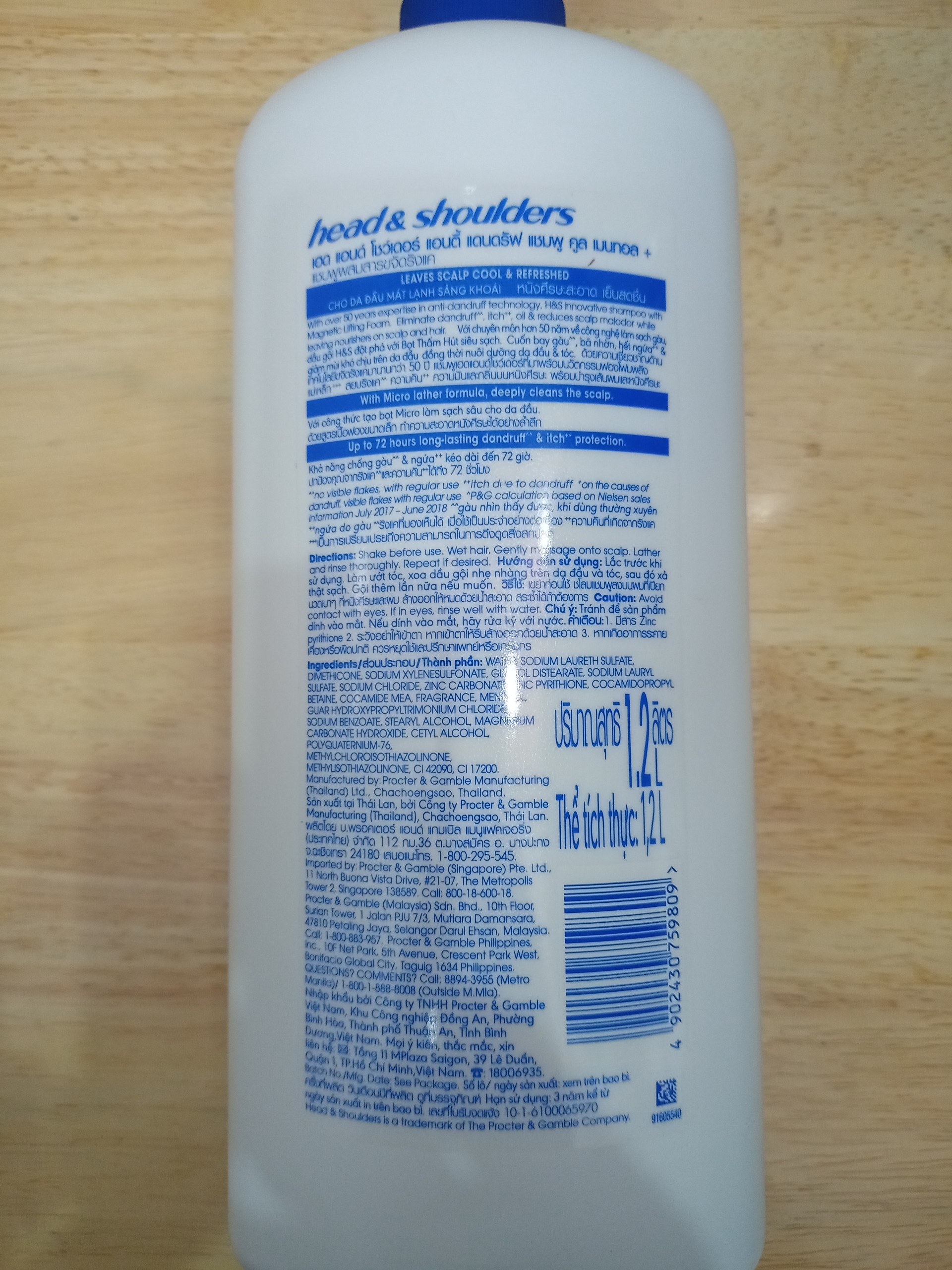 Dầu gội đầu Head & Shoulder 1200ml