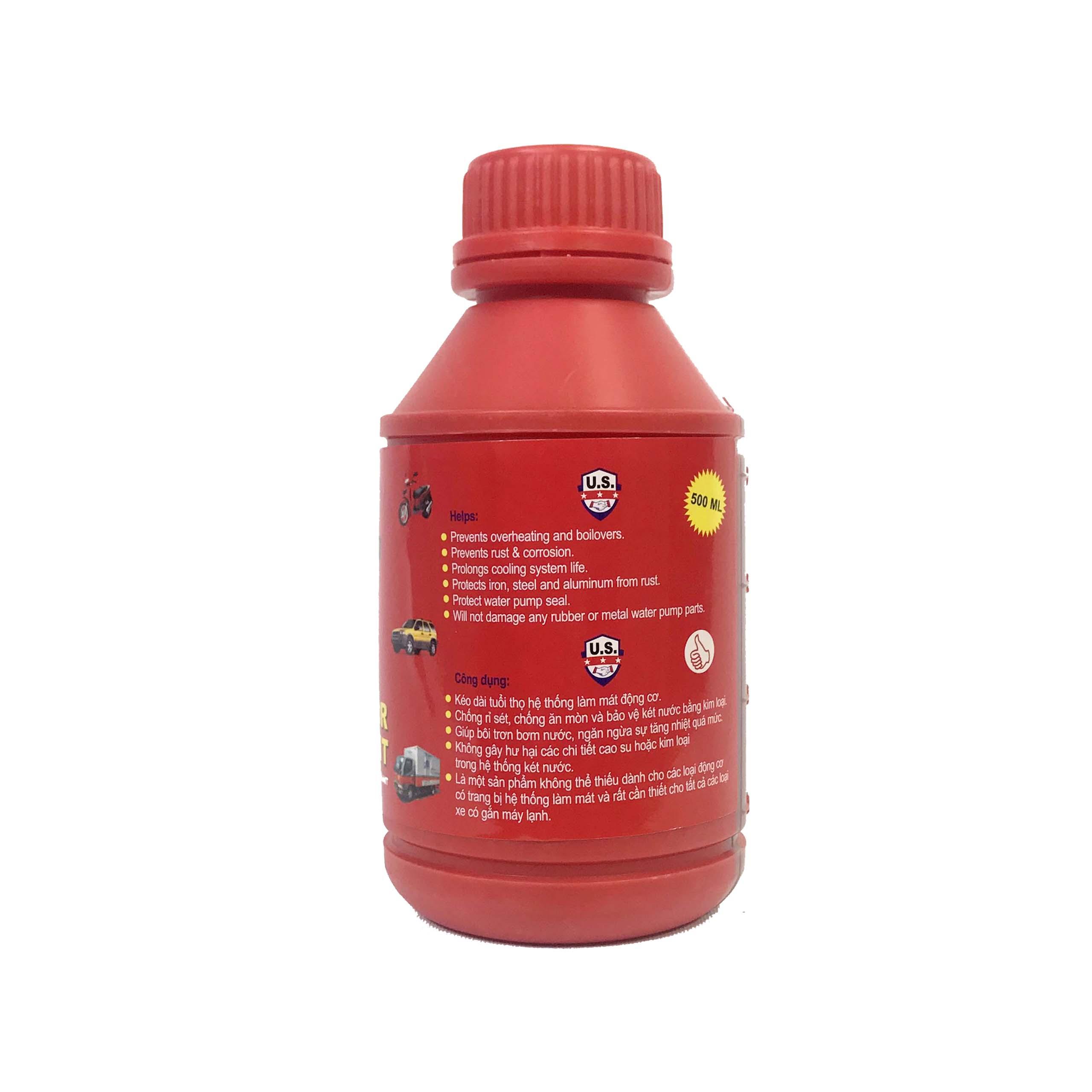 [HCM]NƯỚC LÀM MÁT ĐỎ  RADIATOR COOLANT màu đỏ 500ml