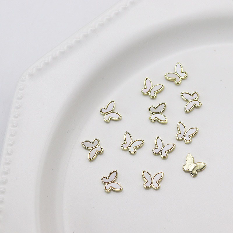 Charm sắt bướm bọc kim loại, charm kim loại bướm đá bọc kim loại giá rẻ