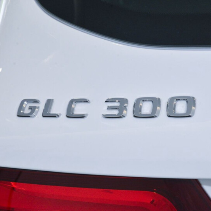 Decal tem chữ GLC300 dán đuôi xe ô tô