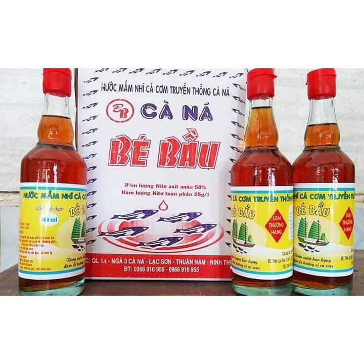THÙNG 6 CHAI 500ML NƯỚC MẮM BÉ BẦU THƯỢNG HẠNG