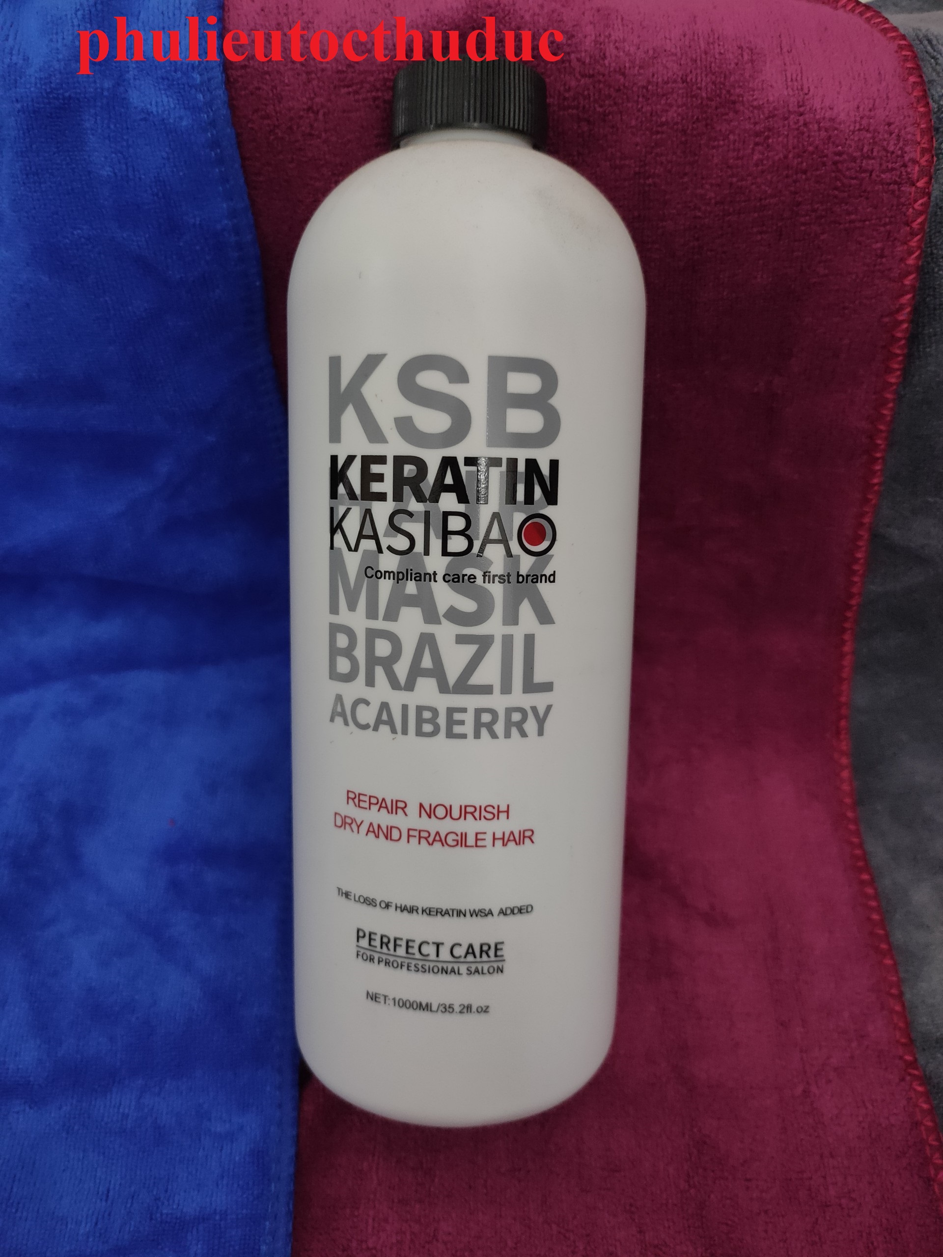 Keratin phục hồi tóc KSB chai trắng 1000ml