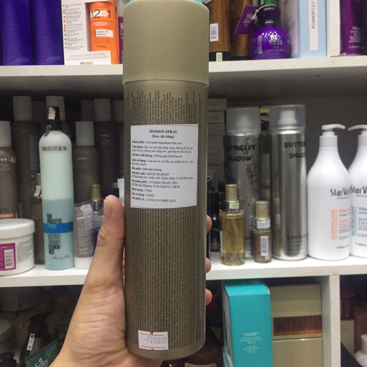 Gôm xịt dạng cứng KEVIN.MURPHY SESSION SPRAY 370ml