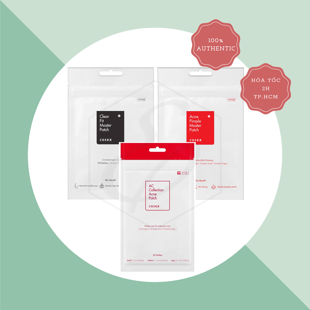 Miếng dán mụn Cosrx Acne Pimple Master Patch (Đỏ) / Cosrx Clear Fit Master Patch (Đen) / Cosrx AC Collection Acne
