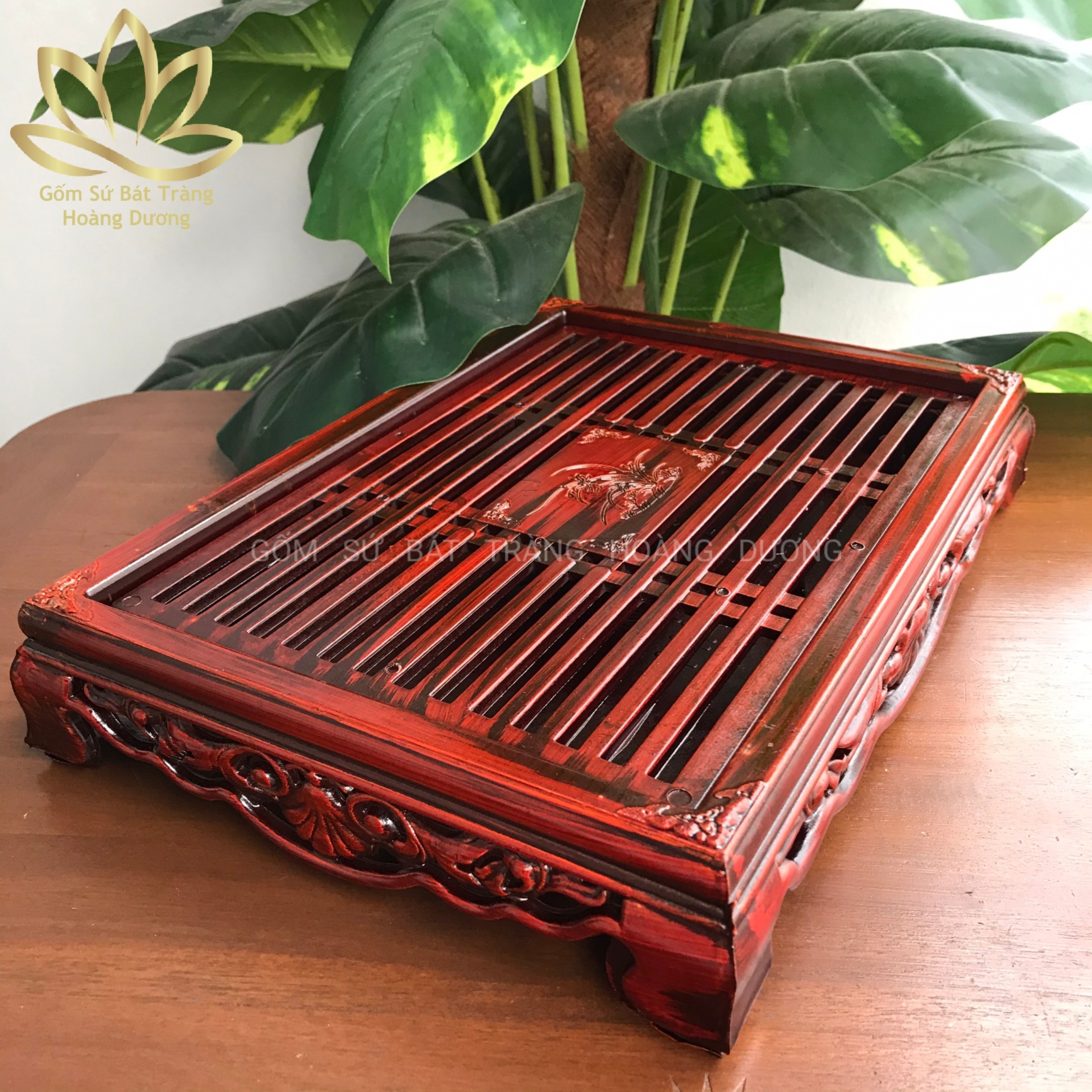 Khay trà giả cổ  32 x 23 x 5 cm