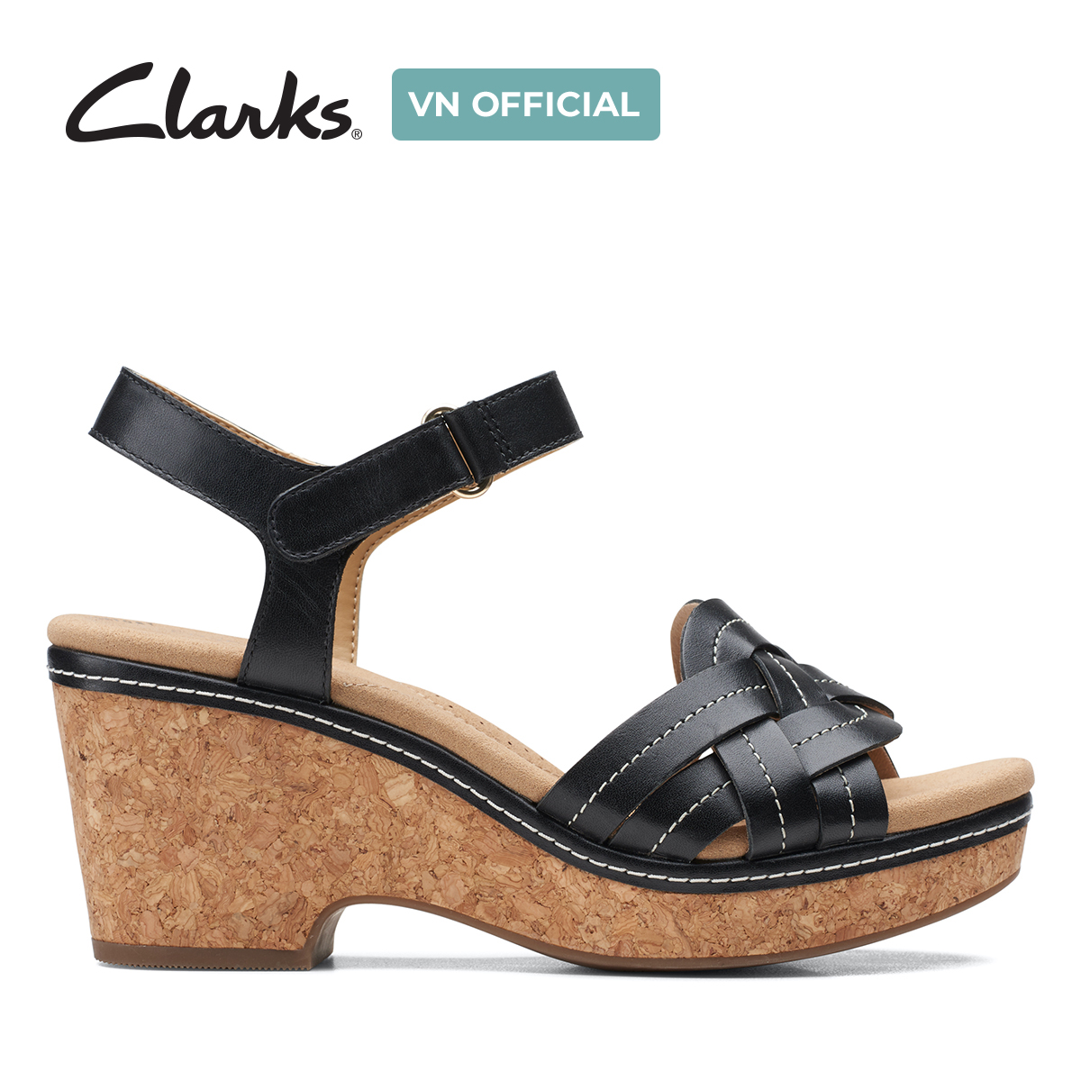 Giày Sandal Đế Xuồng Da Nữ Clarks - Giselle Coast