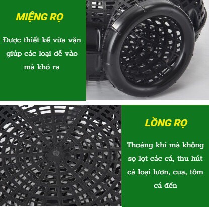 Rọ bẫy lươn cá 3 cửa. Combo 2 cái 130k (Tặng mồi + hộp mồi)