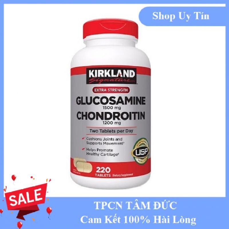Viên Uống Glucosamine 1500mg & Chondroitin 1200mg 220 Viên - Glucosamin Kirkland nhập khẩu