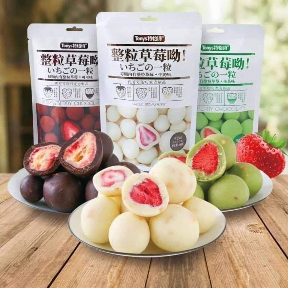[HCM]kẹo soccola bọc dâu
