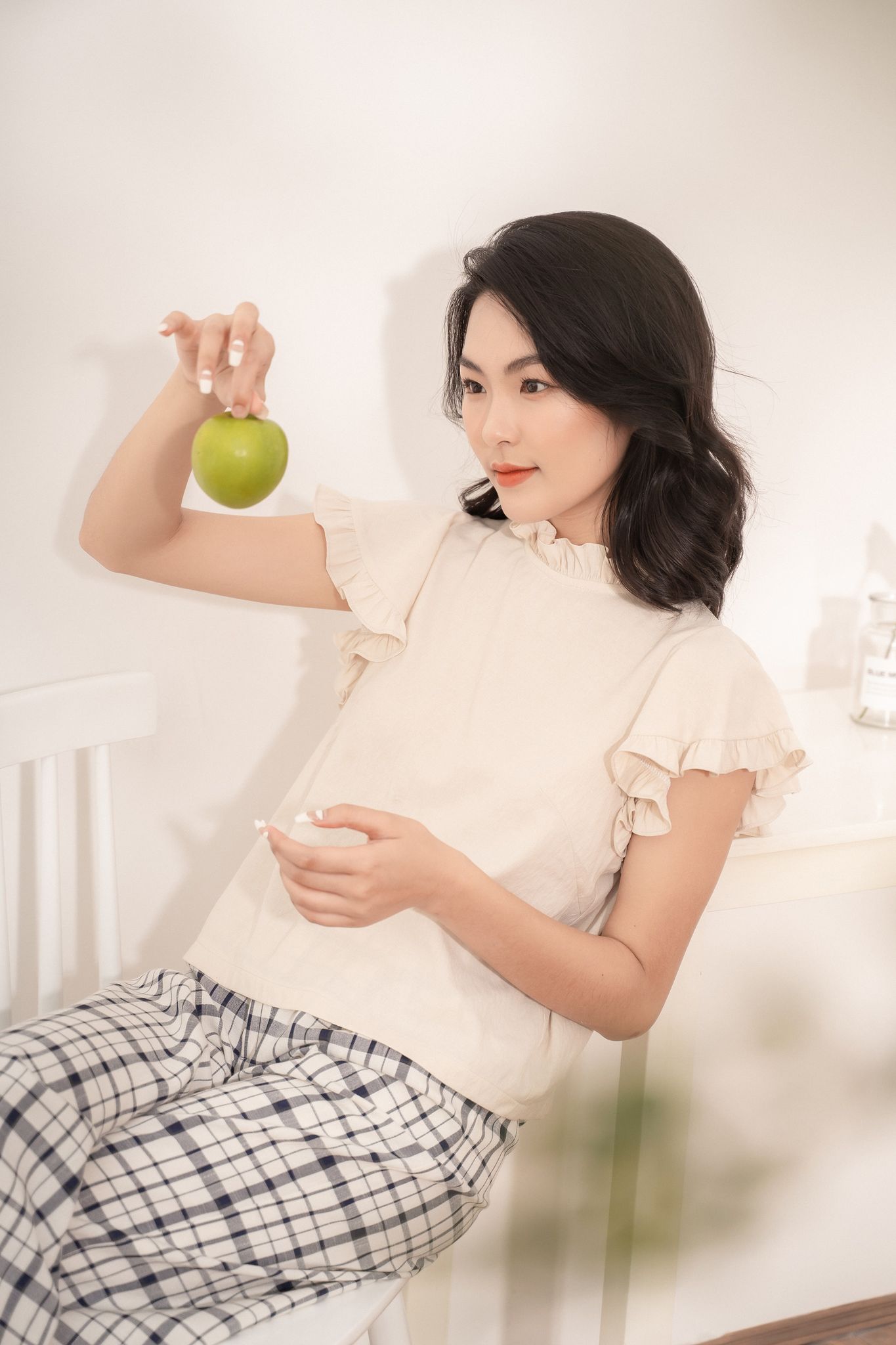 Áo Cổ Nhún Bèo[Madelen]