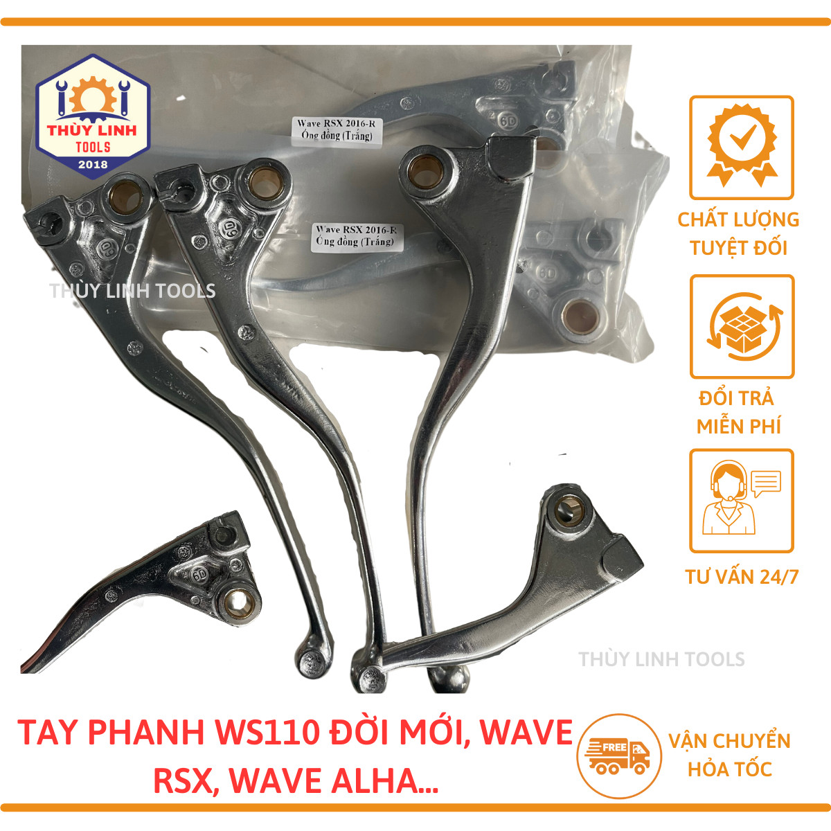 Tay thắng xe Wave A đời 2017,2018,2019, Honda-dream đời mới Thùy Linh Tools