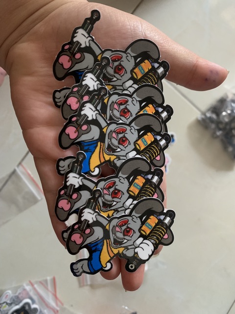 TEM STICKER NHỎ DÁN XE NGẦU BÁ CHÁY