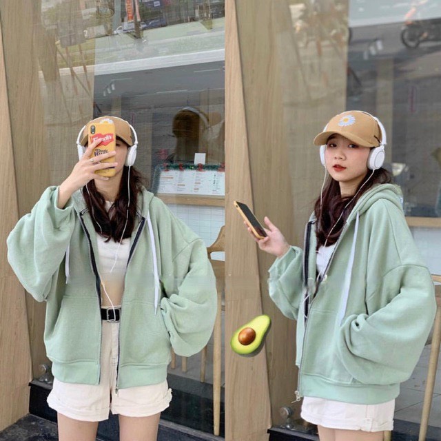 ÁO KHOÁC NỈ BASIC MỘT MÀU ĐƠN GIẢN KÉO XÉC TP060