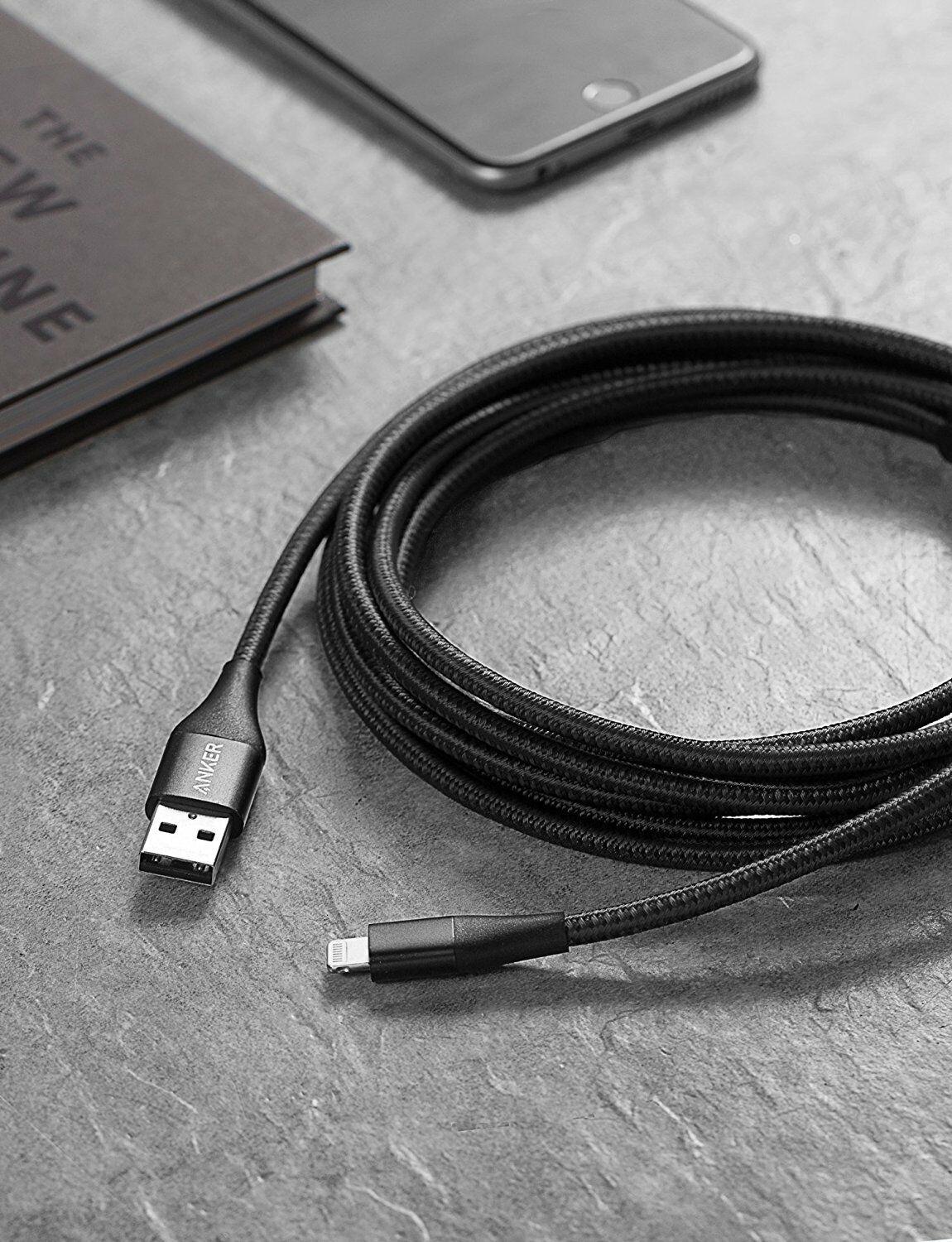 Cáp Lightning Anker - A8452 / A8453  PowerLine+ II - Dài 0.9m và 1.8m Chứng chỉ MFI cho iPhone 5/6/7/8/Plus/X/Xr/Xs/Xs Max