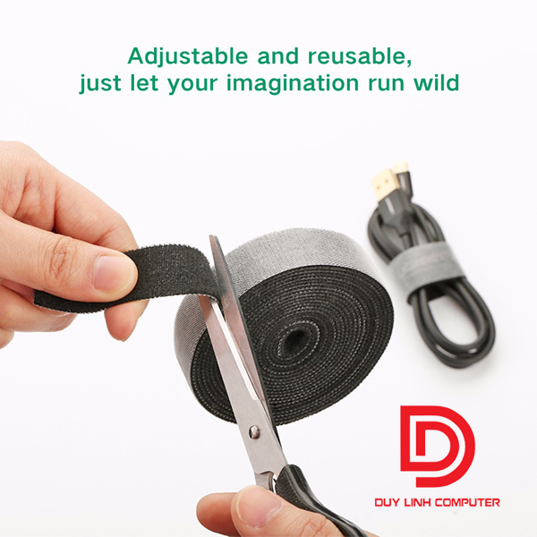 Dây Dán Velcro Tiện Dụng 5M UGREEN 40356 (Màu Xám)