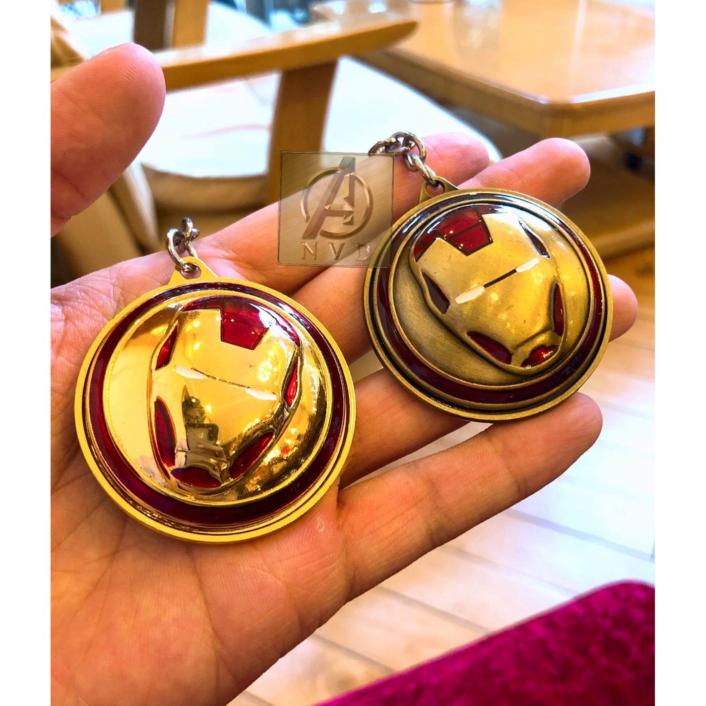 [HCM]Móc khoá Marvel khiên Iron man xoay