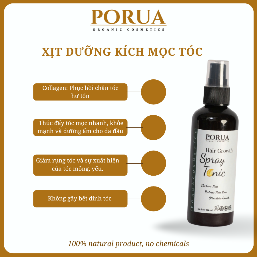 100ml porua hair growth stimulator spray