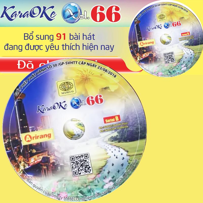 [HCM]Đĩa Karaoke Arirang mới nhất Vol 66 (SERIAL B)