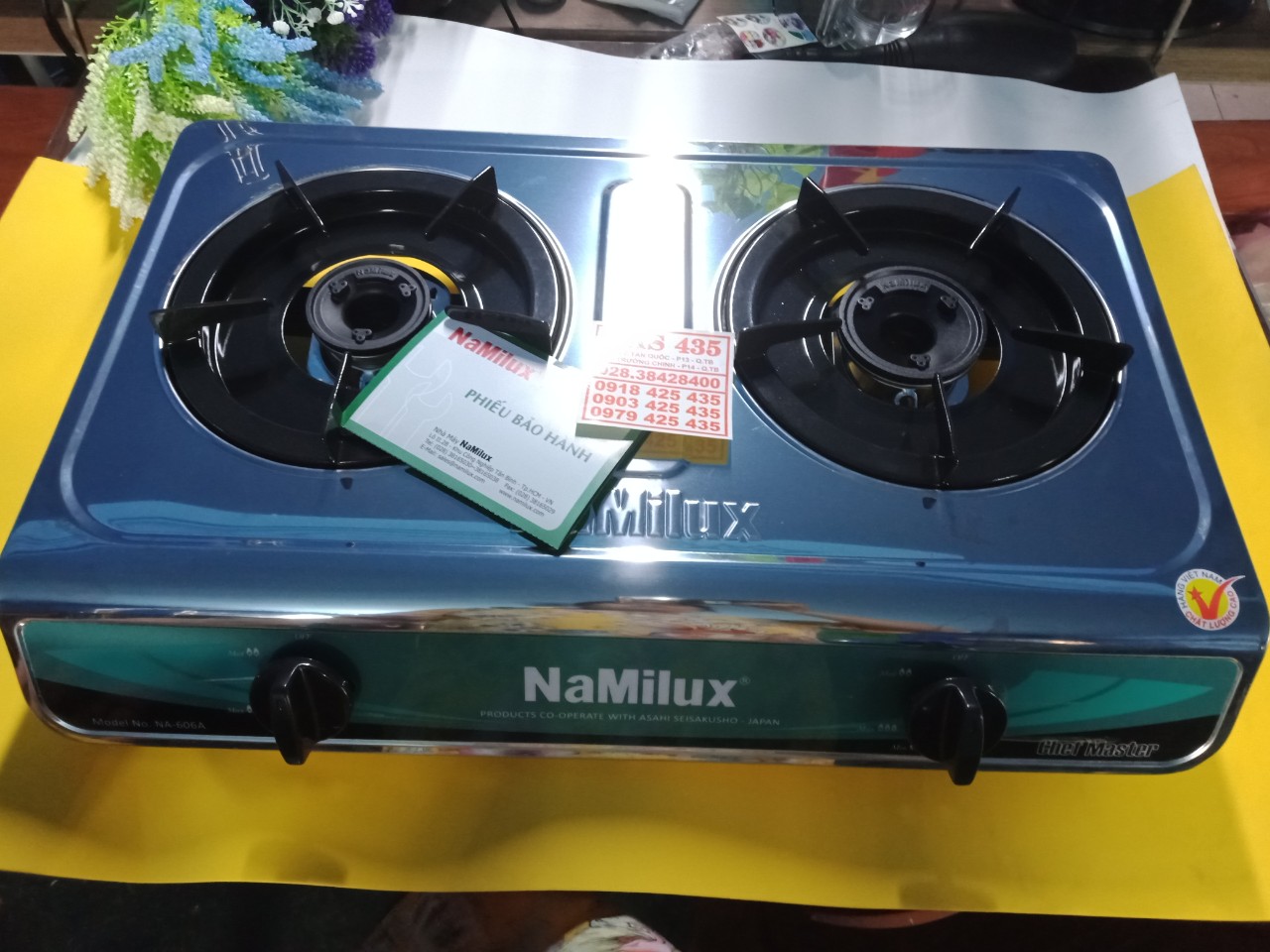 Bếp gas đôi inox Namilux