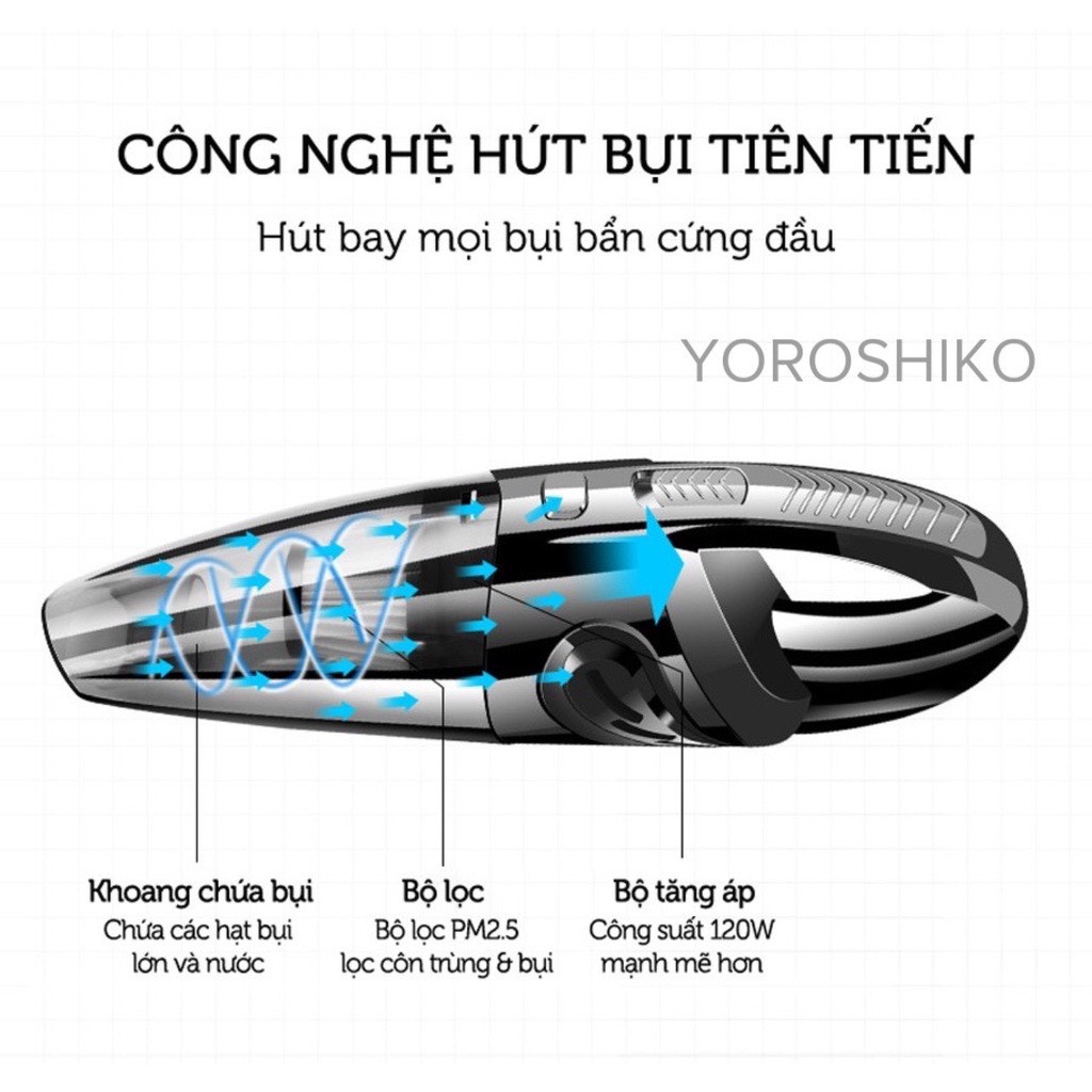 Máy hút bụi mini cầm tay Yoroshiko cao cấp