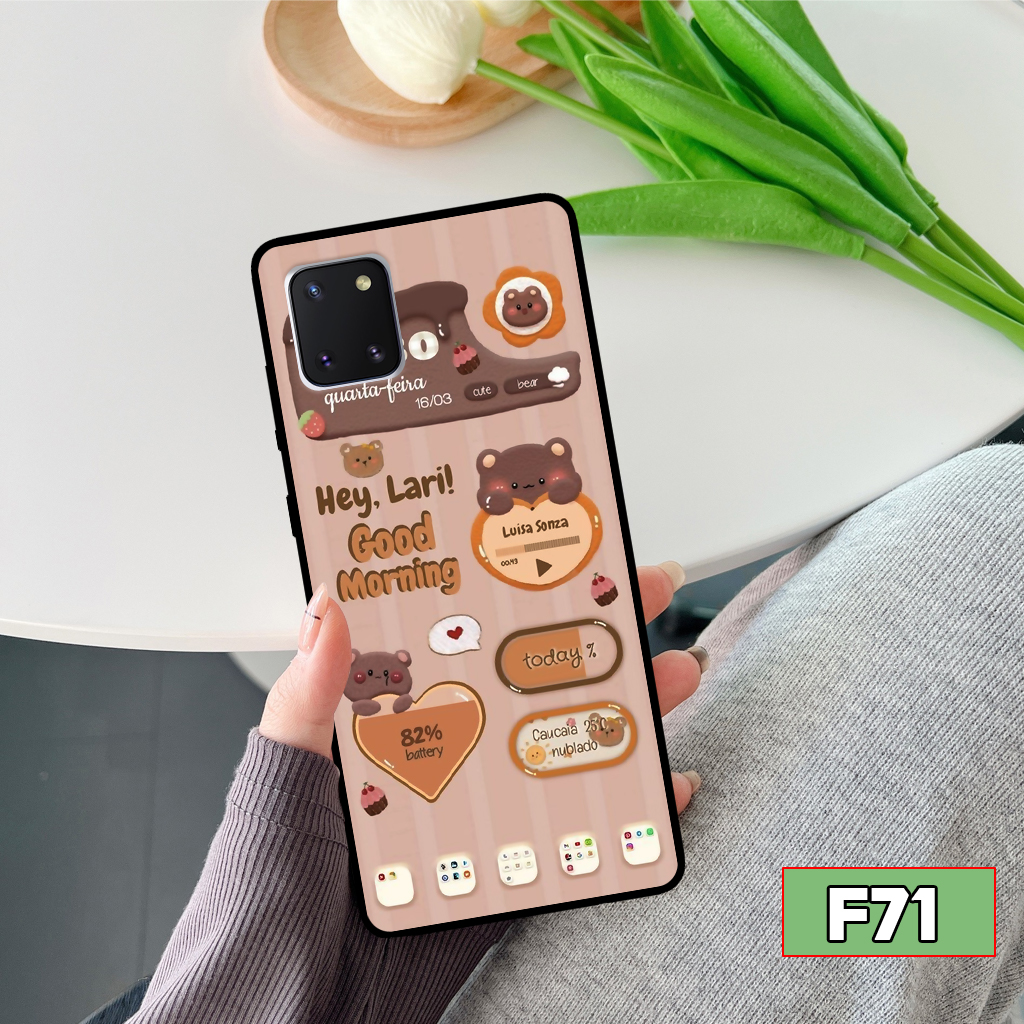 Ốp lưng Samsung Note 10 Lite hình thỏ, gấu nâu cute dễ thương